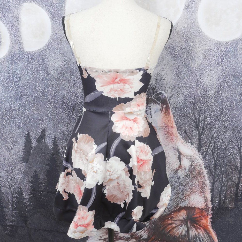 January 7 Black Cream Floral Size Small Dress - Picture 13 of 15